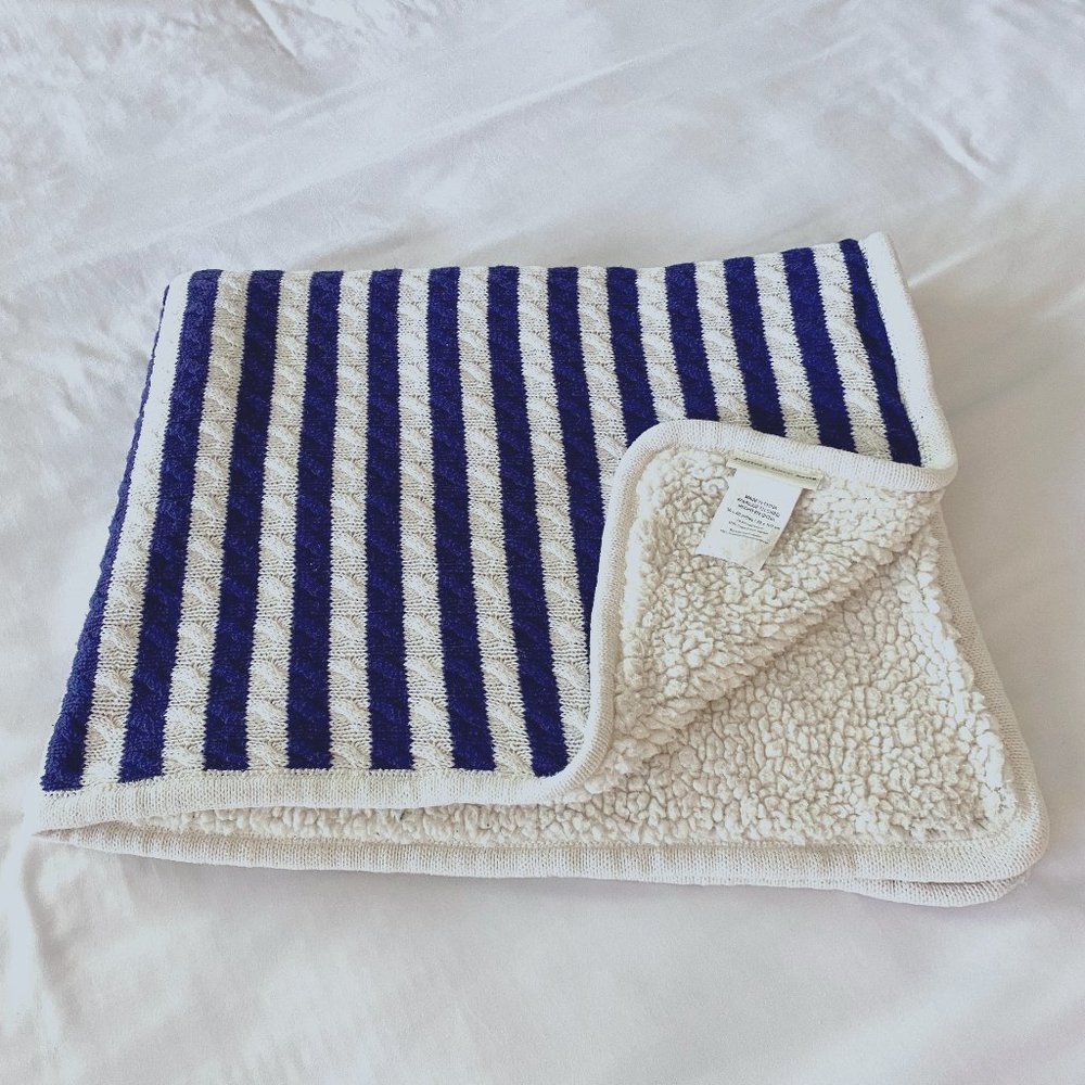 Pottery Barn Kids Emerson Baby Blanket - Navy